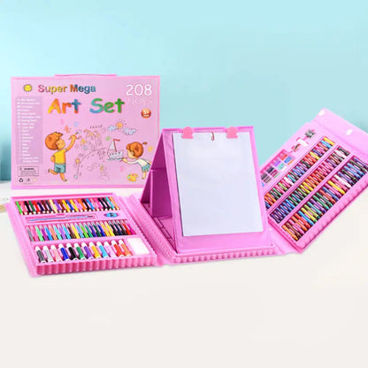 Set De Arte Colorear Con Maleta 208 Piezas