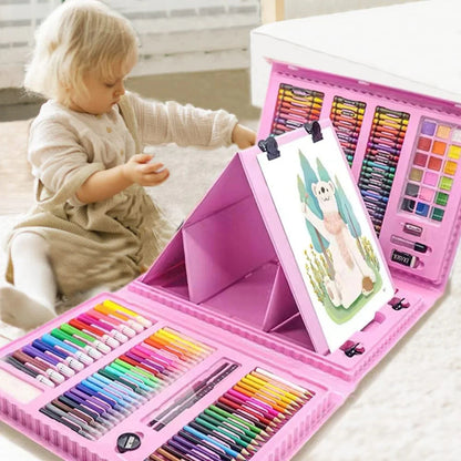 Set De Arte Colorear Con Maleta 208 Piezas