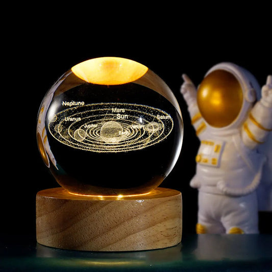 Lampara 3D Bola De Cristal Universo, Mediano