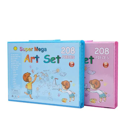 Set De Arte Colorear Con Maleta 208 Piezas