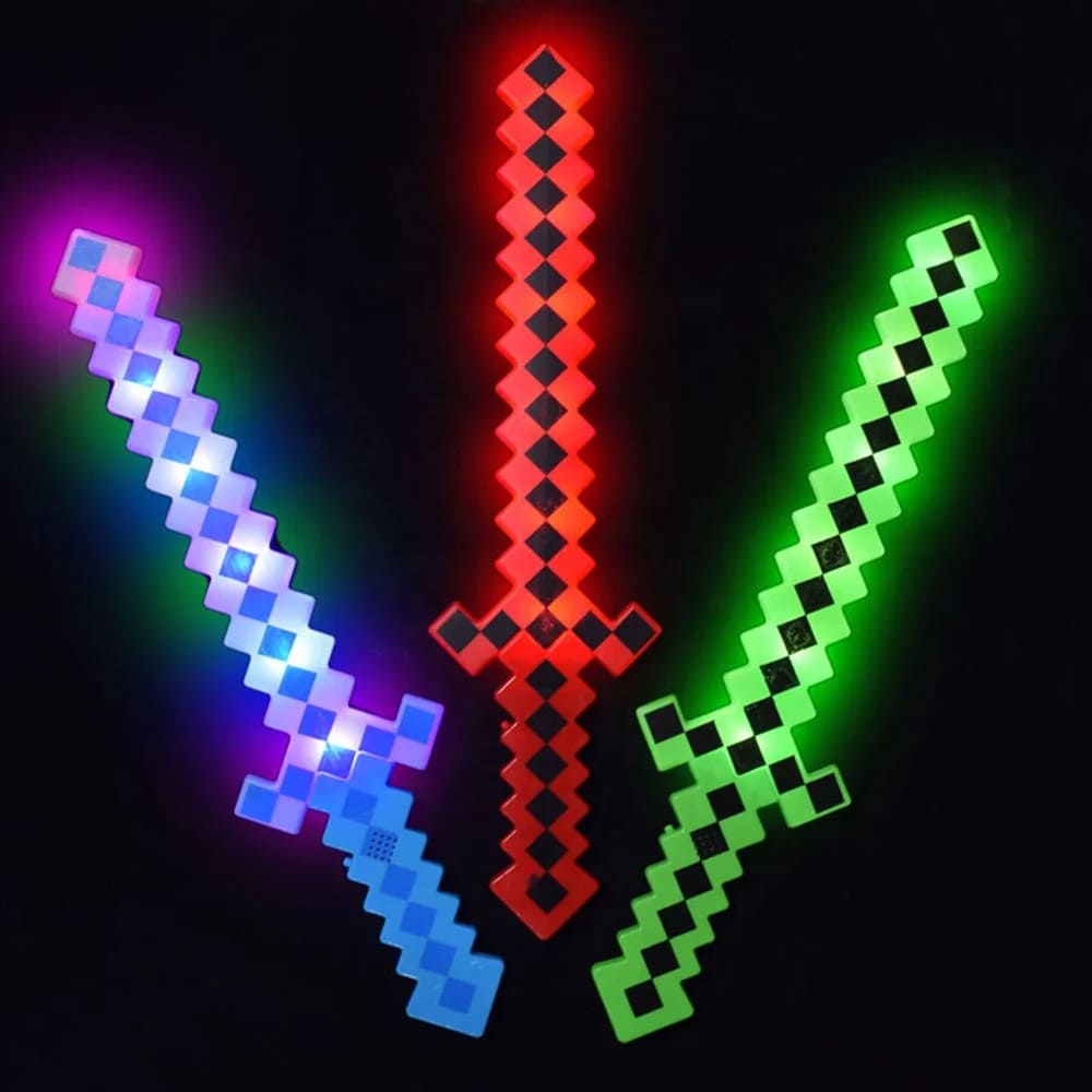 Espada Minecraft Pixel  LED y Sonido
