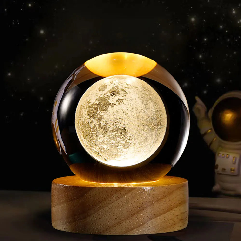 Lampara 3D Bola De Cristal Universo, Mediano