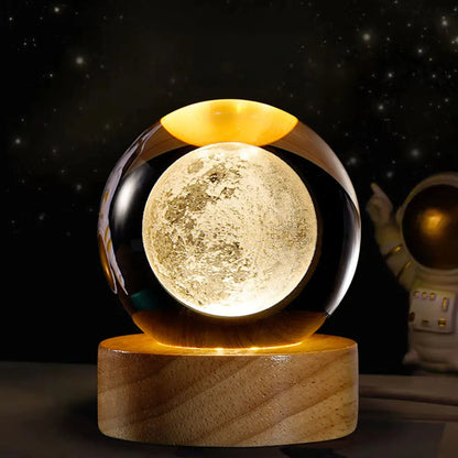 Lampara 3D Bola De Cristal Universo, Mediano