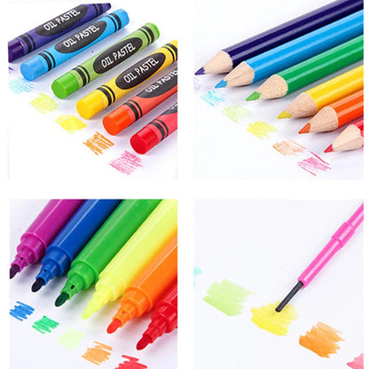Set De Arte Colorear Con Maleta 208 Piezas