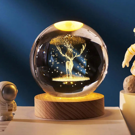 Lampara 3D Bola De Cristal Universo, Grande