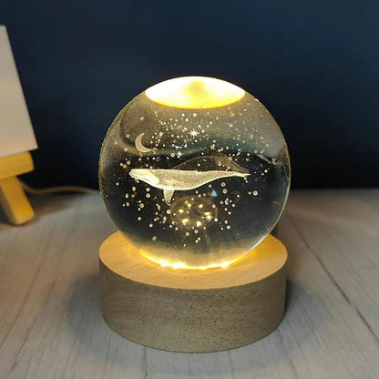 Lampara 3D Bola De Cristal Universo, Mediano