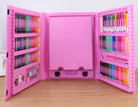 Set De Arte Colorear Con Maleta 208 Piezas