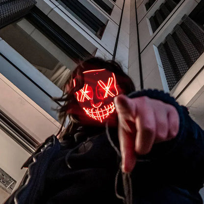 Máscara de Halloween con luz LED, La Purga