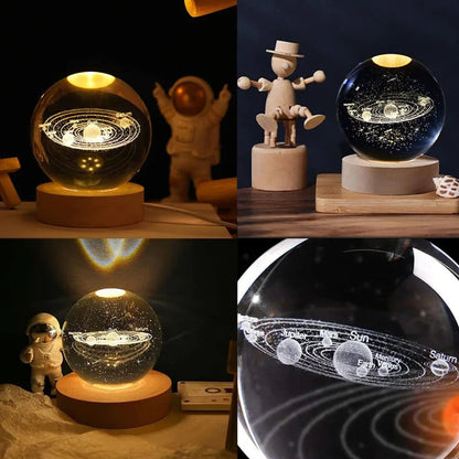 Lampara 3D Bola De Cristal Universo, Mediano